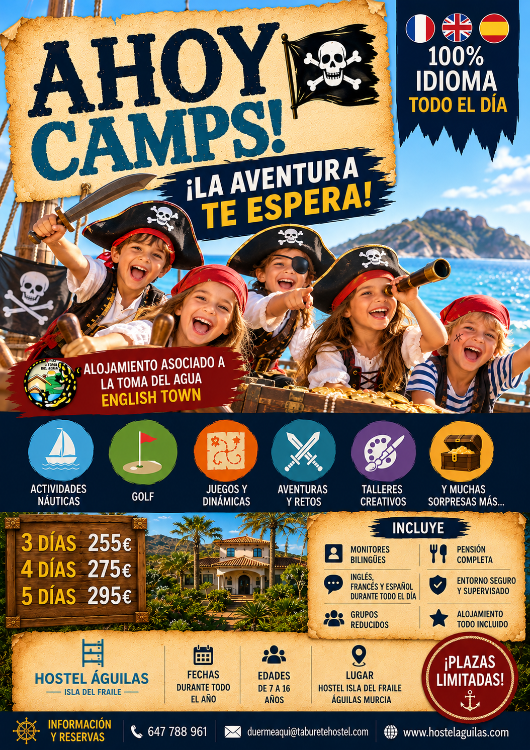 ¡Ahoy! Campamentos Pirata de Idiomas
