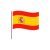 Spain - Flag Pin Wavy Flat Icon. Vector Illustration